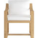 Tahiti Stinson White Outdoor Dining Armchair